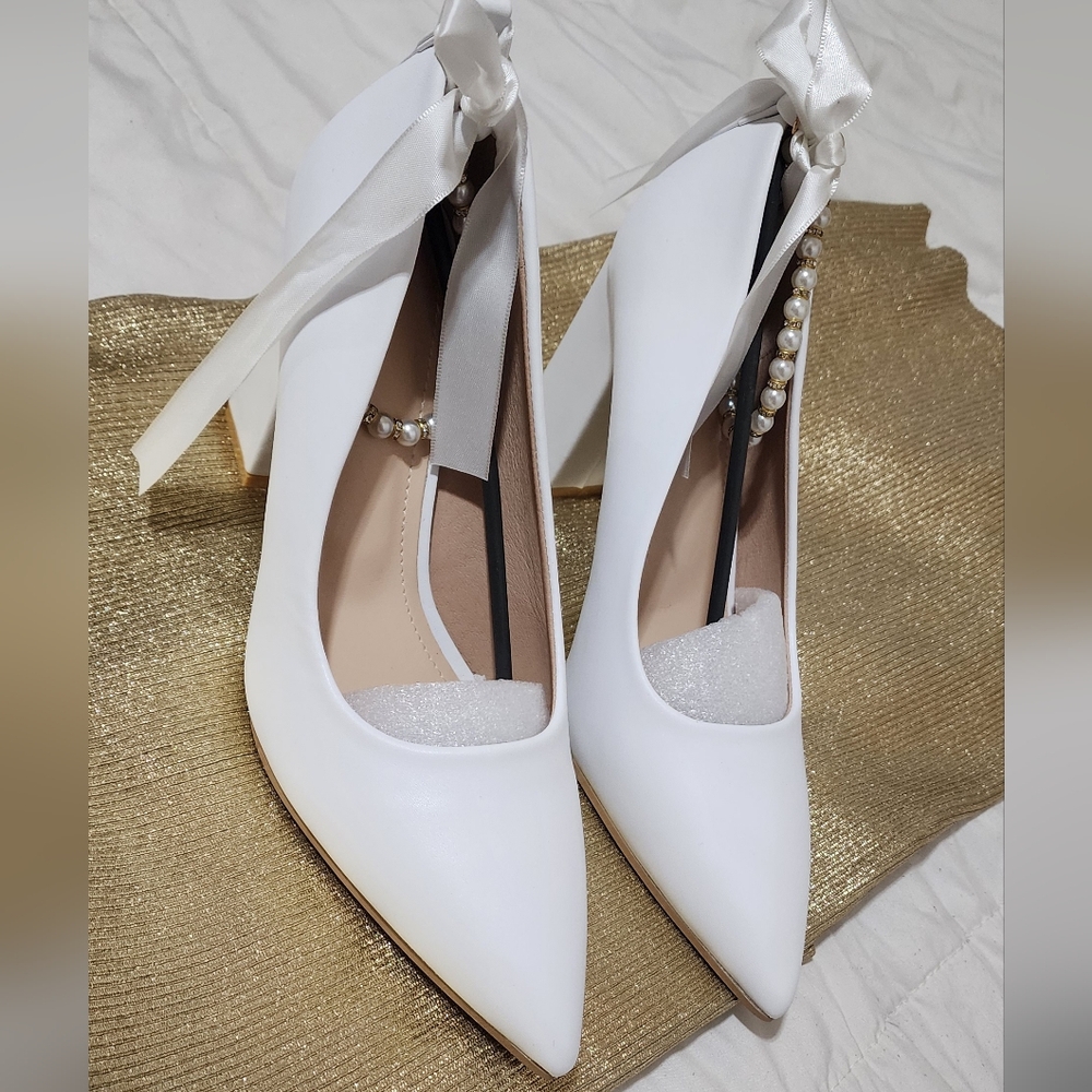 White pumps